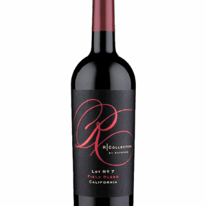 Elegant bottle of red wine with a stylish label and maroon foil.